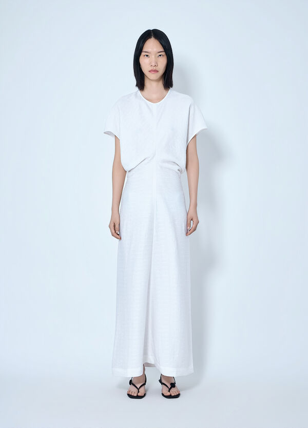 Toteme Slouch Waist Dress White tot0265020